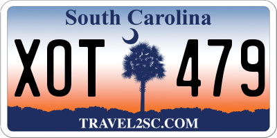 SC license plate XOT479