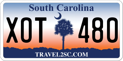 SC license plate XOT480