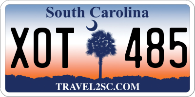 SC license plate XOT485