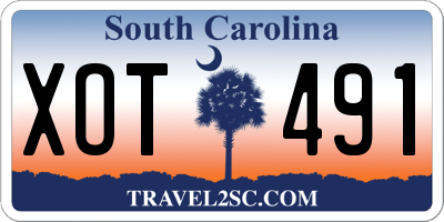 SC license plate XOT491