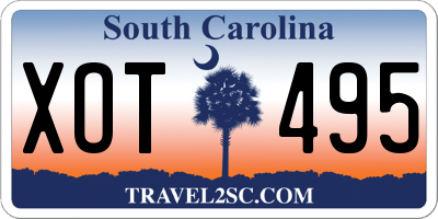 SC license plate XOT495