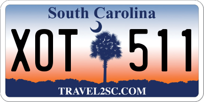 SC license plate XOT511