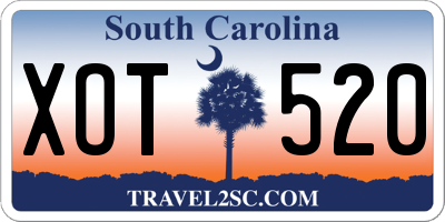 SC license plate XOT520