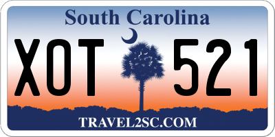 SC license plate XOT521