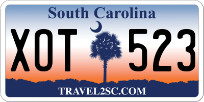 SC license plate XOT523