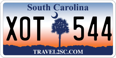 SC license plate XOT544