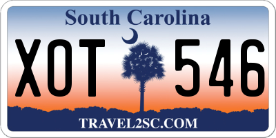 SC license plate XOT546