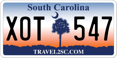 SC license plate XOT547