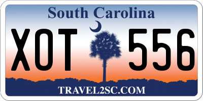 SC license plate XOT556