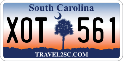 SC license plate XOT561