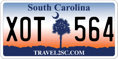 SC license plate XOT564