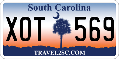 SC license plate XOT569
