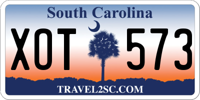 SC license plate XOT573