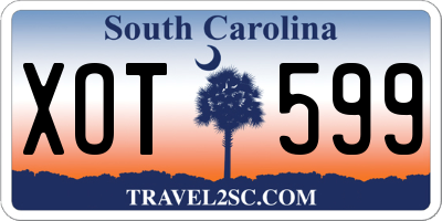 SC license plate XOT599