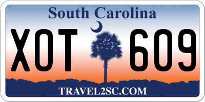 SC license plate XOT609