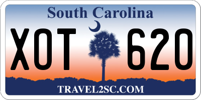 SC license plate XOT620