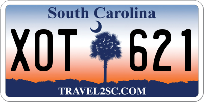SC license plate XOT621