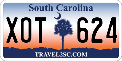 SC license plate XOT624