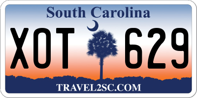 SC license plate XOT629
