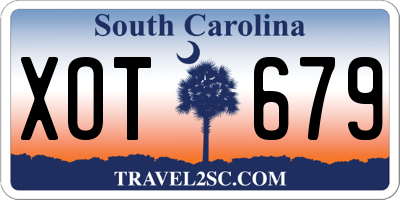 SC license plate XOT679