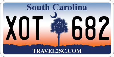 SC license plate XOT682