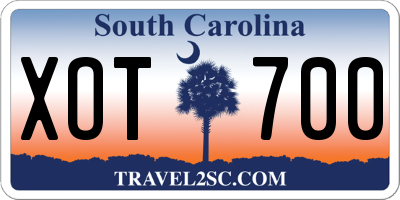 SC license plate XOT700