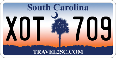 SC license plate XOT709