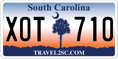 SC license plate XOT710