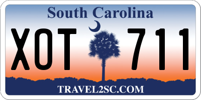 SC license plate XOT711
