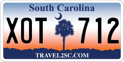 SC license plate XOT712