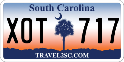 SC license plate XOT717