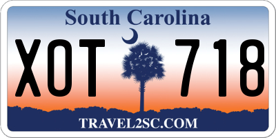 SC license plate XOT718