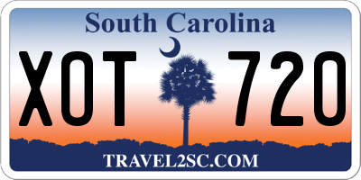 SC license plate XOT720