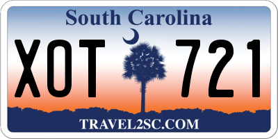 SC license plate XOT721