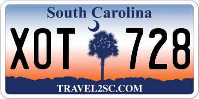 SC license plate XOT728