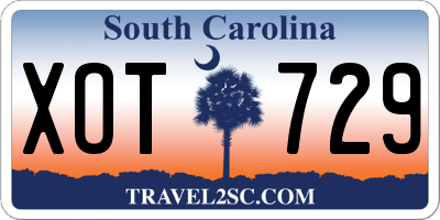 SC license plate XOT729