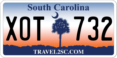 SC license plate XOT732