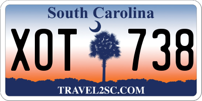 SC license plate XOT738