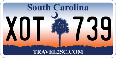 SC license plate XOT739