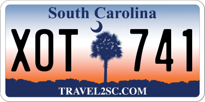 SC license plate XOT741
