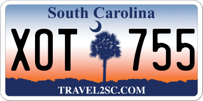 SC license plate XOT755