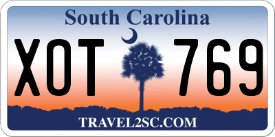 SC license plate XOT769