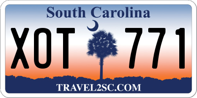 SC license plate XOT771
