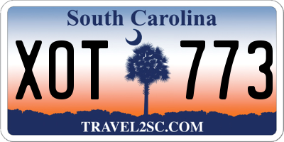 SC license plate XOT773