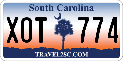 SC license plate XOT774