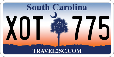 SC license plate XOT775