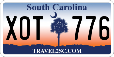 SC license plate XOT776