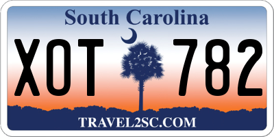 SC license plate XOT782