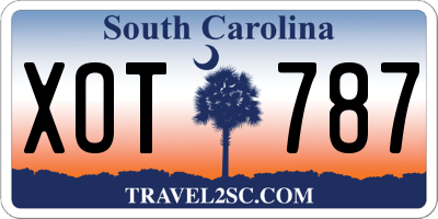 SC license plate XOT787