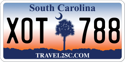 SC license plate XOT788